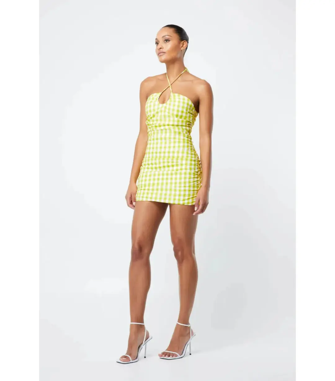 Mossman Check On It Mini Dress Green/Yellow Check Size AU 12 for rent on The Volte - main image