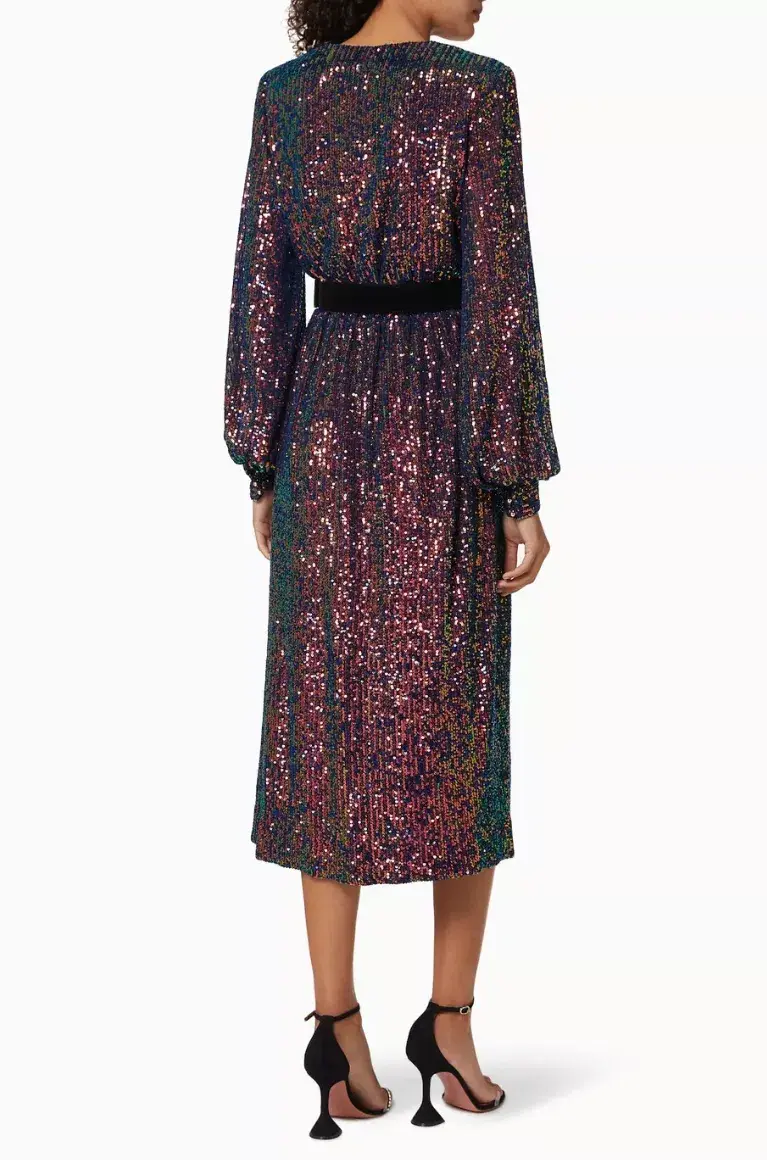 Rebecca Vallance Roxbury Midi Dress Sequin Size 14 - Image 3