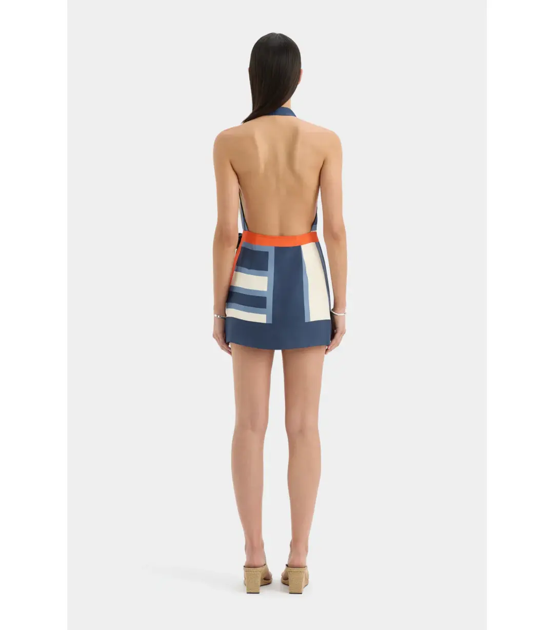 Sir The Label Dazed Wrap Halter Mini Dress Studio Print Size 1 / AU 8 for rent on The Volte - main image