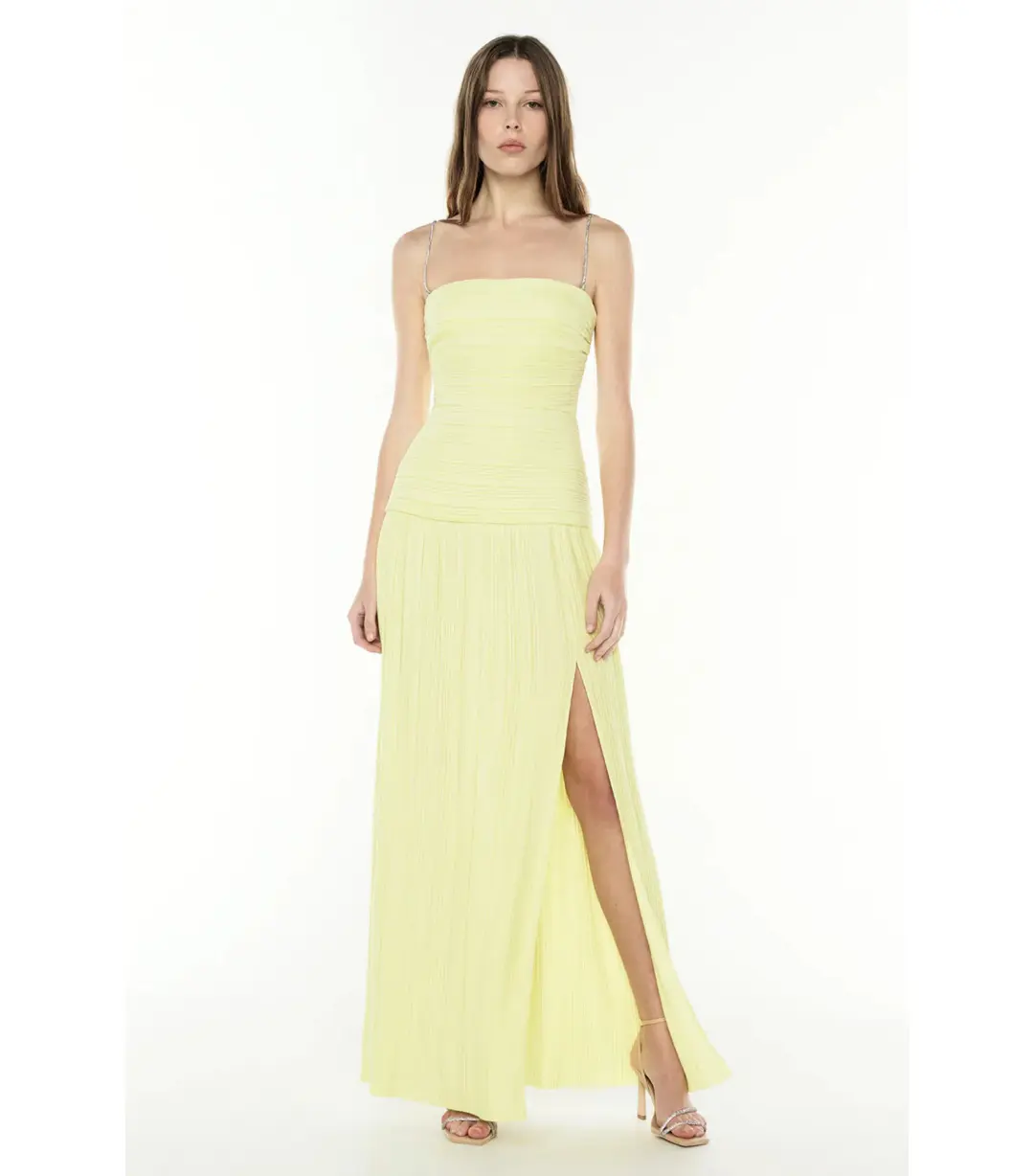 Manning Cartell Royal Debut Maxi Dress in Lemon Yellow Size AU 12  for rent on The Volte - main image