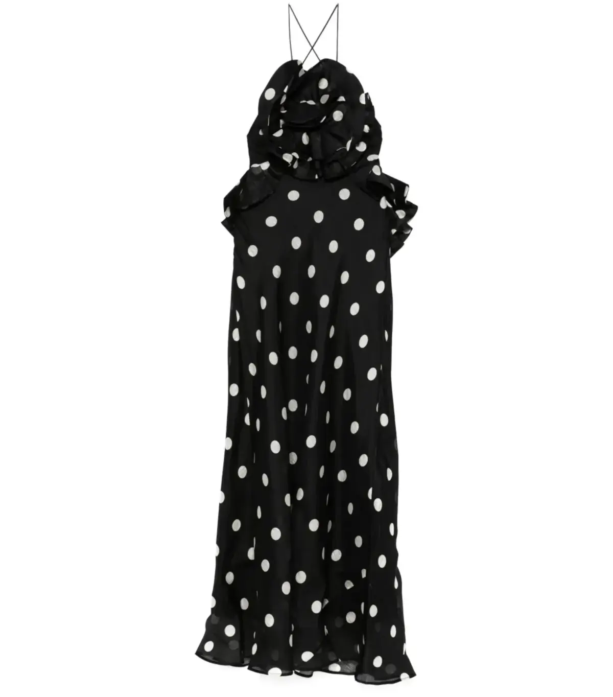 Zimmermann Crush Ruffle Halter Maxi Gown Polka Dot Size 2 / AU 12 - Image 5