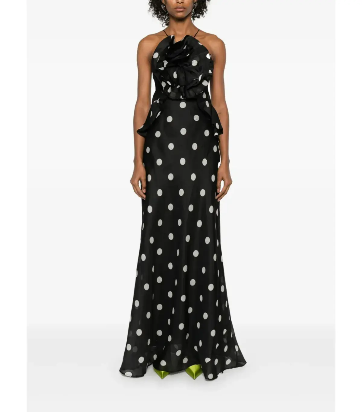 Zimmermann Crush Ruffle Halter Maxi Gown Polka Dot Size 2 / AU 12 - Image 1