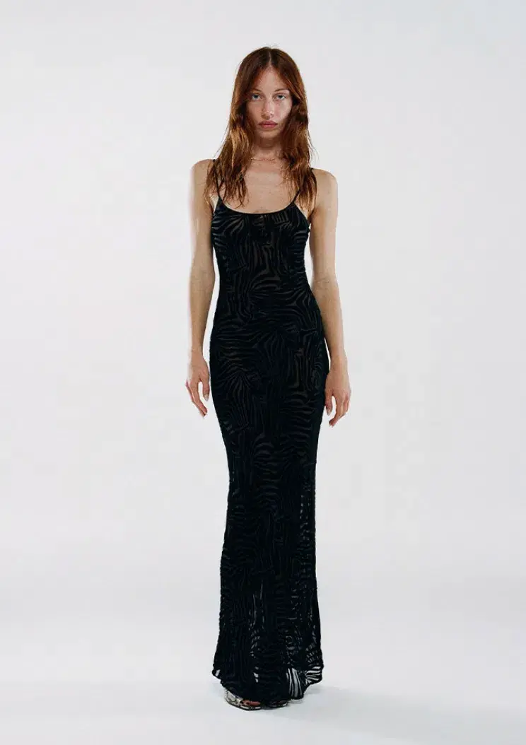 Realisation Amber Zebra Maxi Dress Black Size Small / AU 8 for rent on The Volte - main image