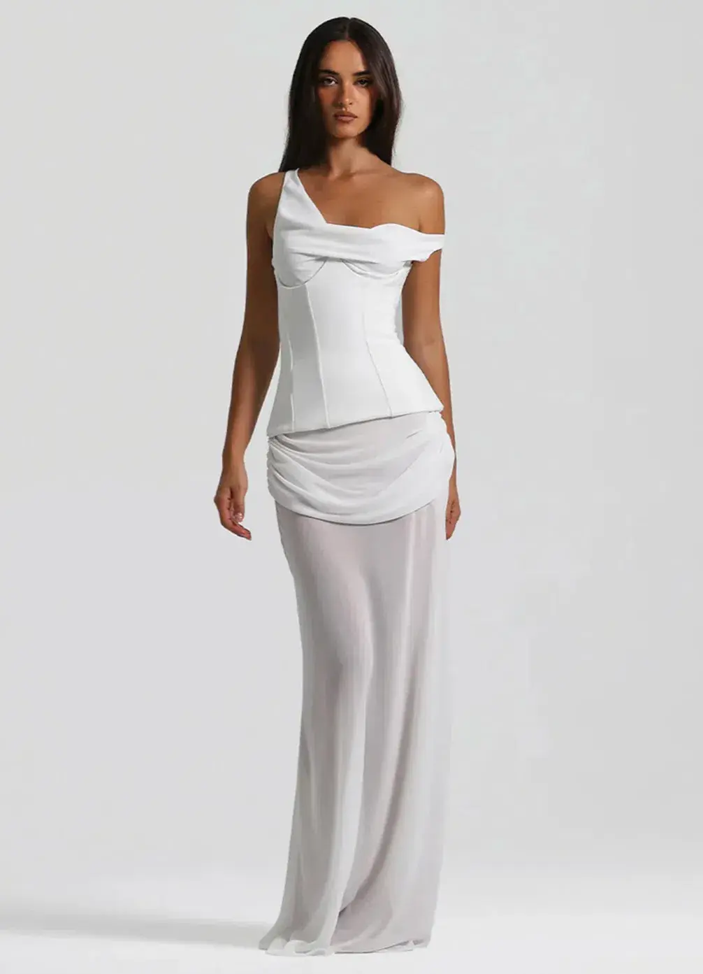 Natalie Rolt Cadence Gown Maxi With Corset White Size 12 - Image 1