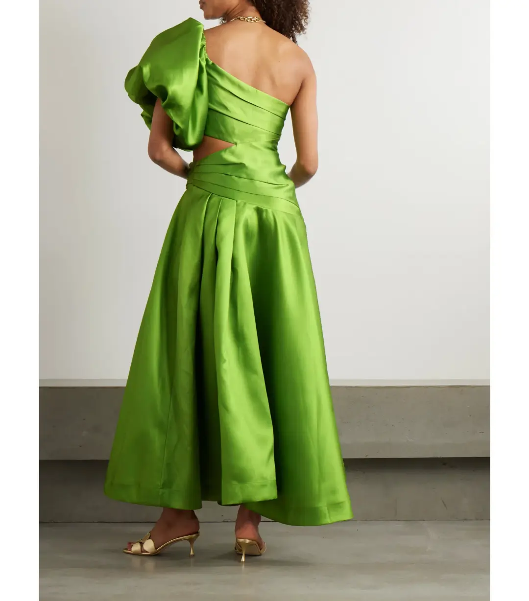 Alémais Sam Pauletto Aquatica One-shoulder Dress Green Size AU 12 for rent on The Volte - main image