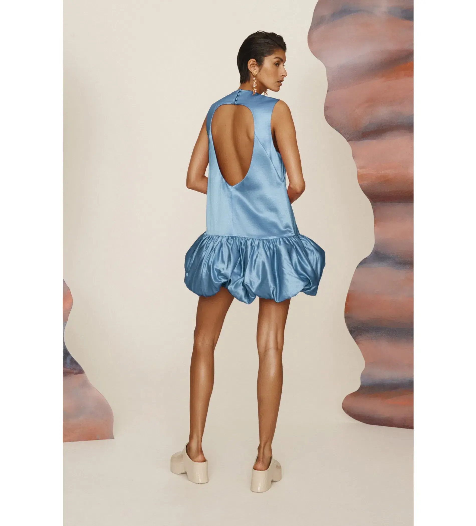 Alémais	Caspian Mini Dress Blue Size 10 - Image 2