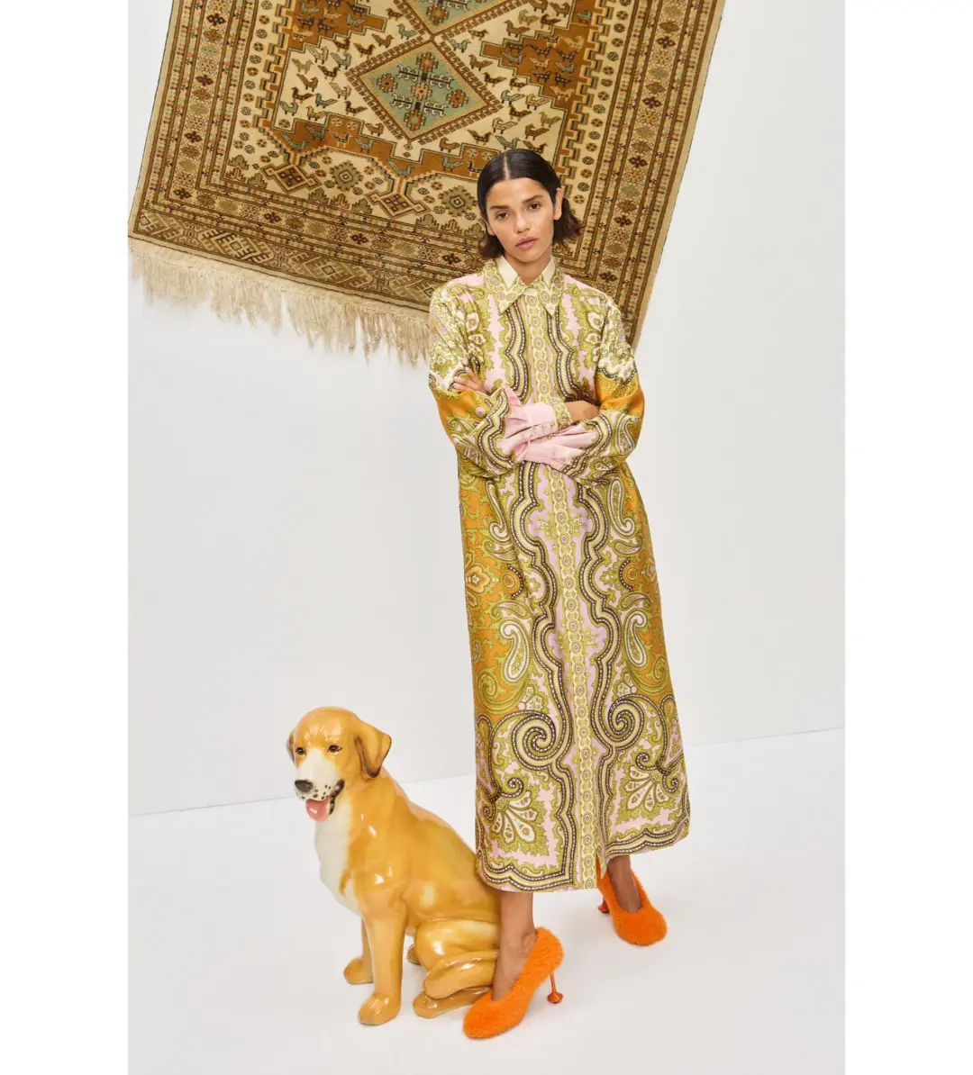 Alémais Clemenza Silk Shirtdress Print Size AU 14 for rent on The Volte - main image