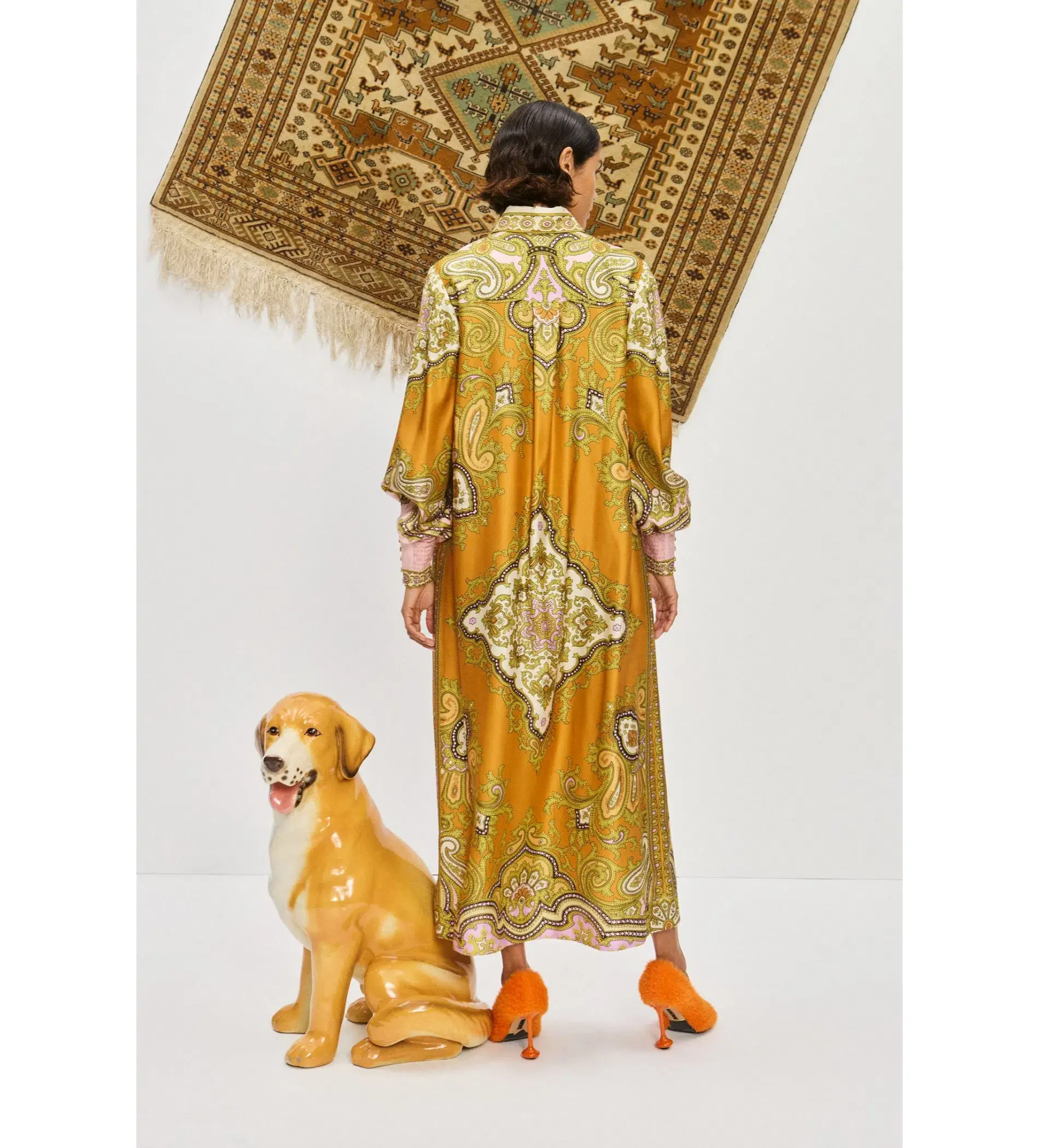 Alémais Clemenza Silk Shirtdress Print Size 14 - Image 2
