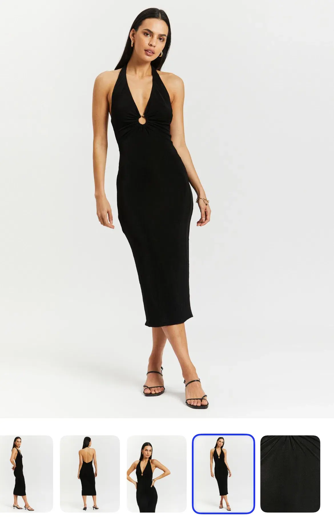 MISHA Theodora Midi Dress Black - Size AU 8 - Image 1