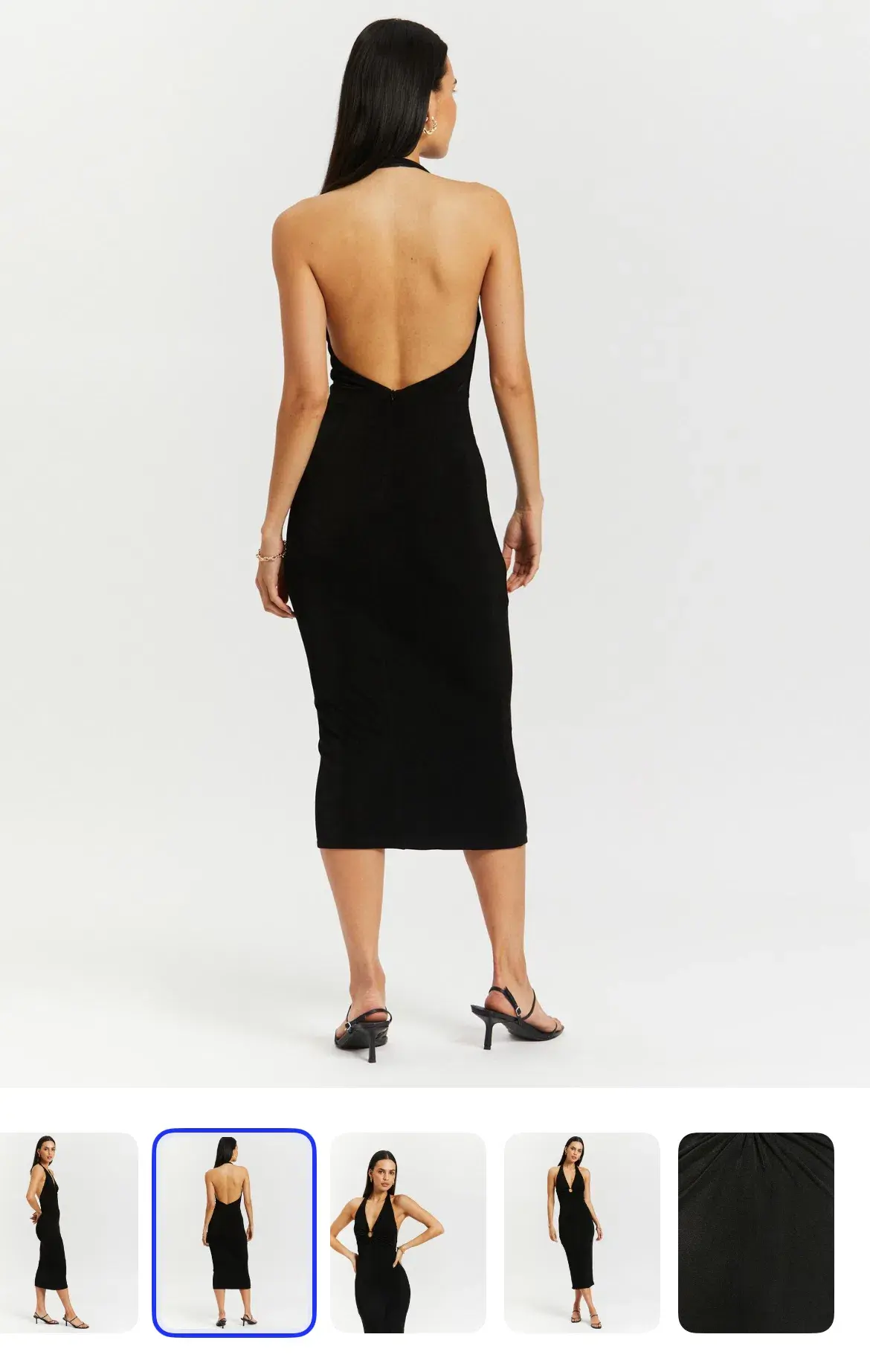 MISHA Theodora Midi Dress Black - Size AU 8 - Image 3