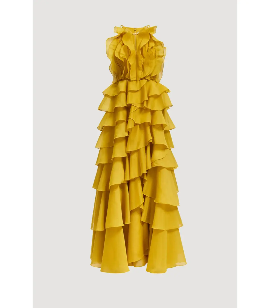 Aje Cleo Maxi Gown in Chartreuse Size 6 for rent on The Volte - main image