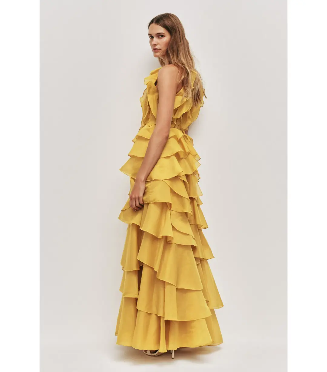 Aje Cleo Maxi Gown in Chartreuse Size 12 for rent on The Volte - main image