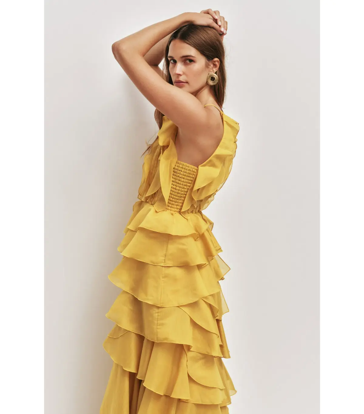 Aje Cleo Maxi Gown in Chartreuse Size 14 - Image 2