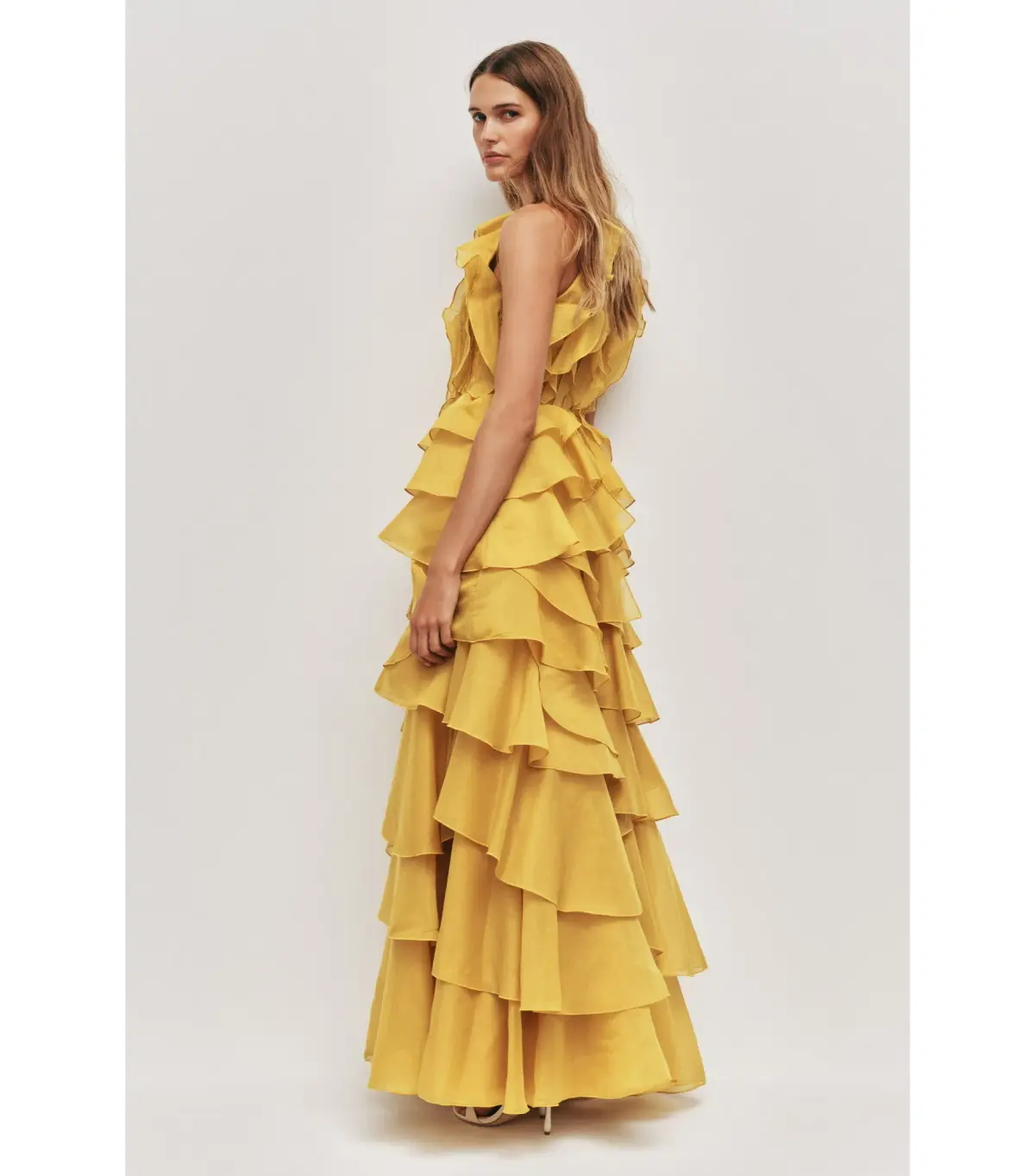 Aje Cleo Maxi Gown in Chartreuse Size 14 - Image 3