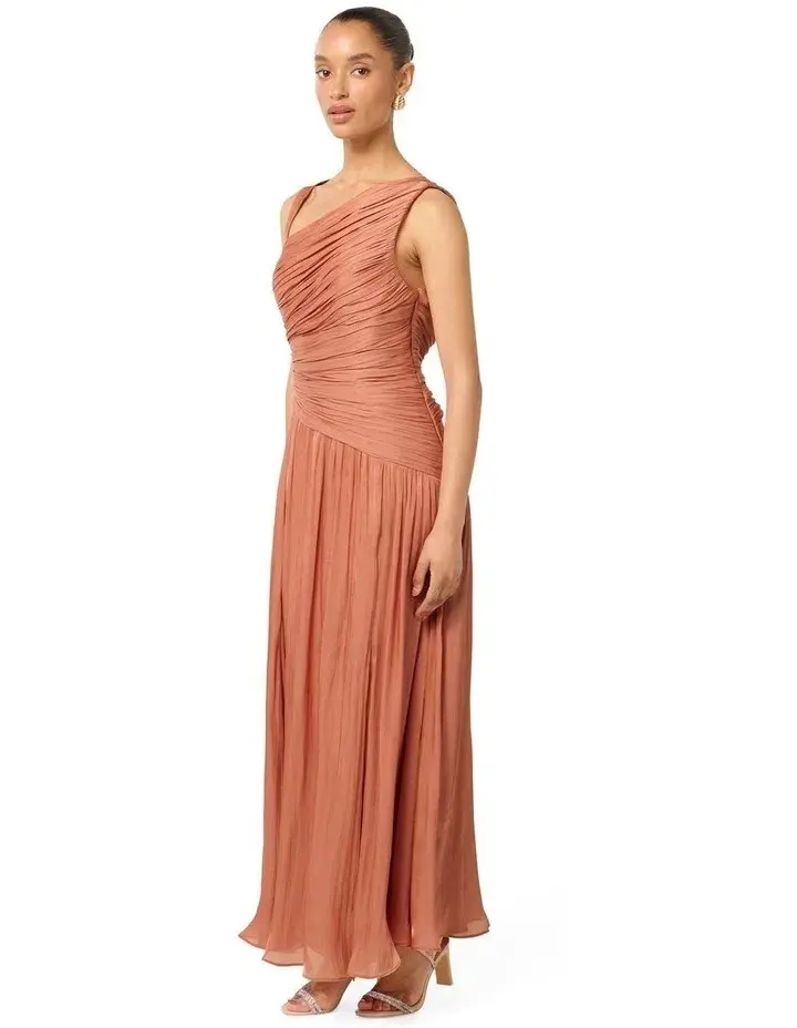 Forever New Nya Petite Asymmetrical Maxi Dress Size 16 - Image 3