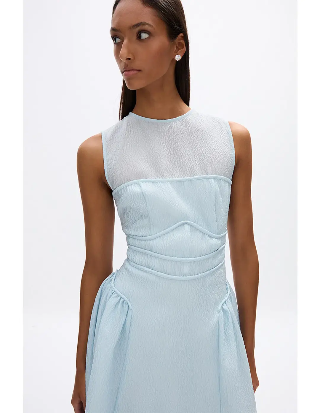 Rachel Gilbert Sophia Dress Sky Blue Size 10  for rent on The Volte - main image