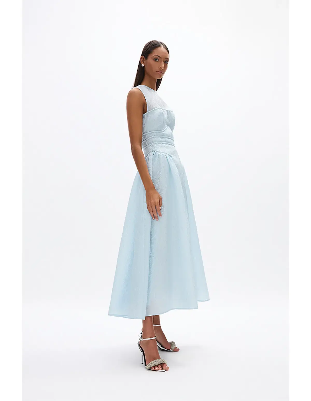 Rachel Gilbert Sophia Dress Size 10 Sky Blue  - Image 3