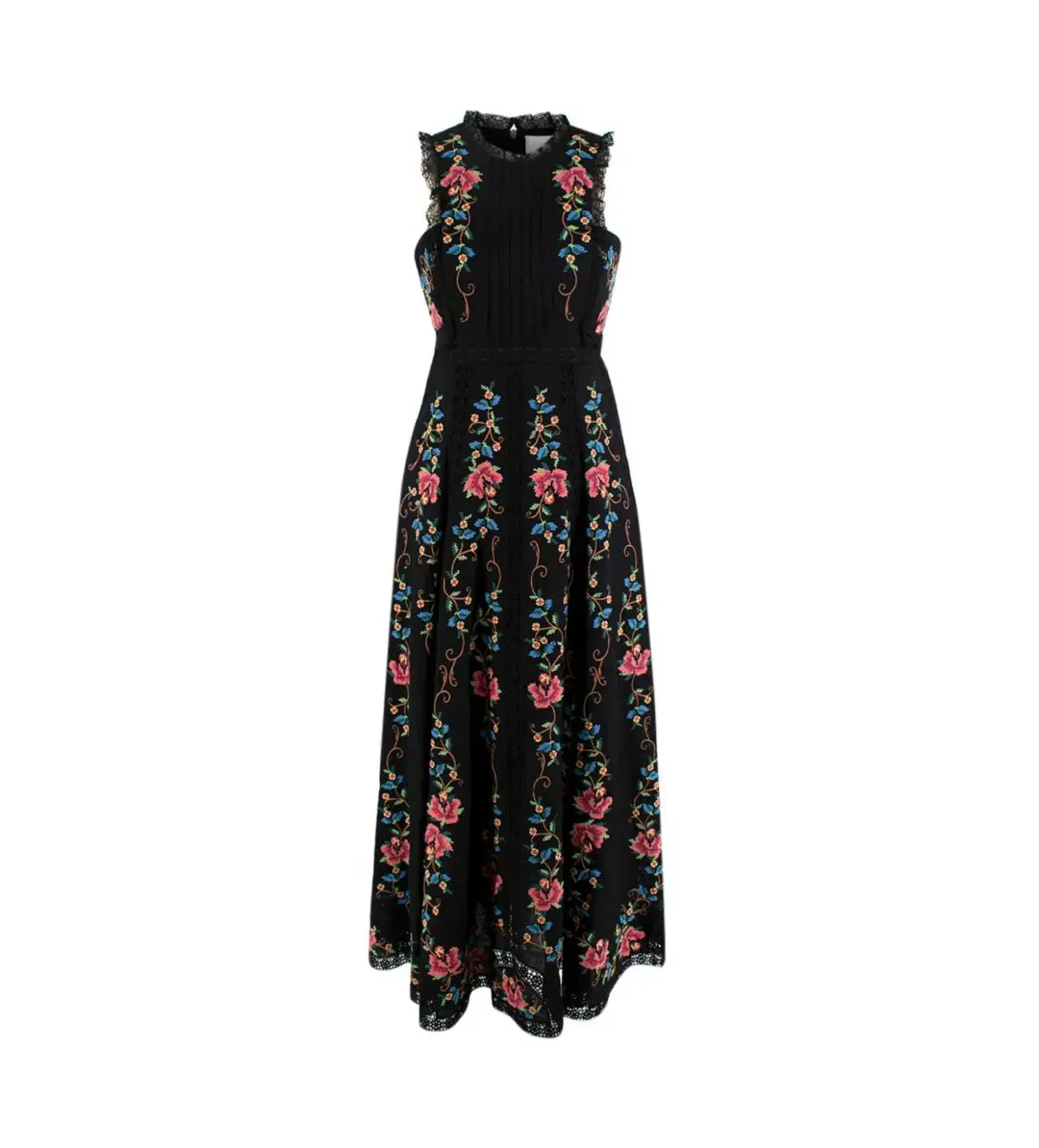 Zimmermann Laelia Cross Stitch Maxi Dress Black Size 0 / AU 8 for rent on The Volte - main image