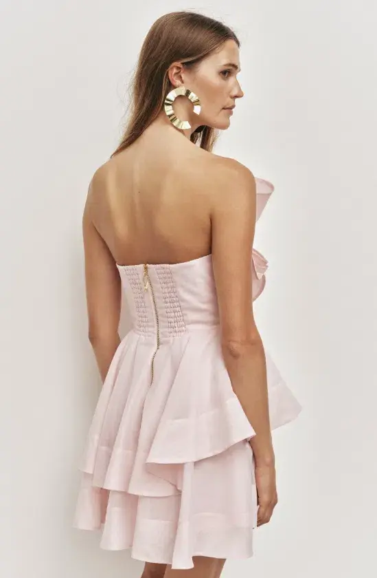 AJE Selestia Mini Dress Ash Pink Size 10 - Image 2