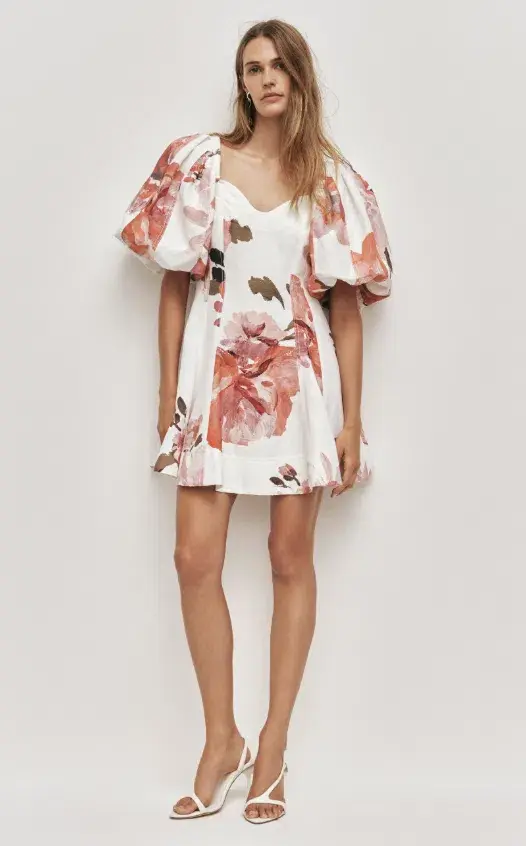 AJE Moderna Mini Dress Rosa bold ivory Size 12 for rent on The Volte - main image