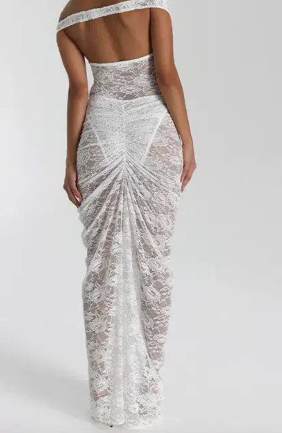 Natalie Rolt Aubrey Dress White  Size 8 for rent on The Volte - main image