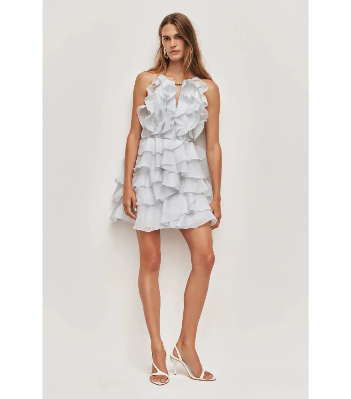Aje Cleo Mini Dress Silver Blue Size 14 - Image 1
