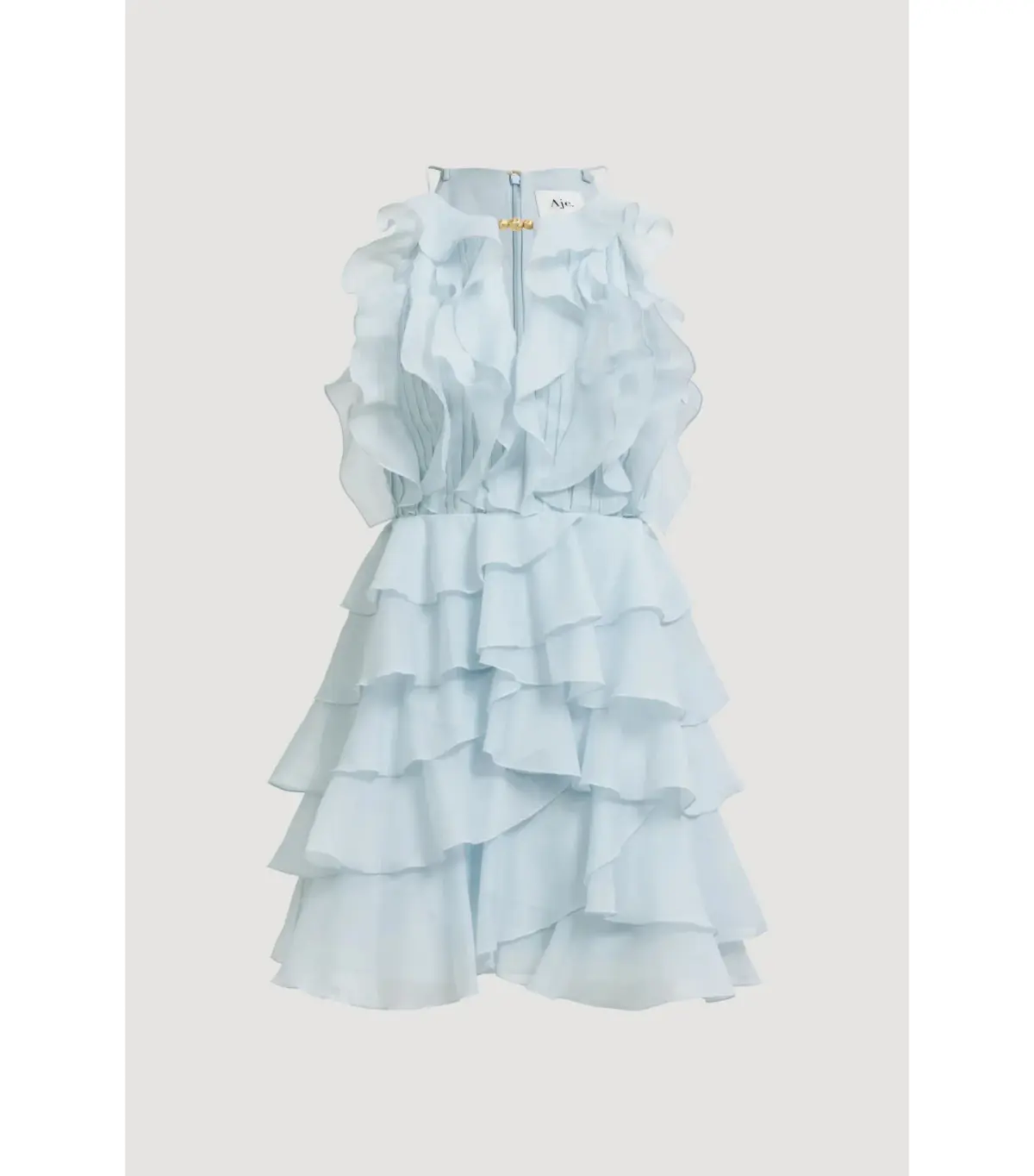 Aje Cleo Mini Dress Silver Blue Size 14 - Image 6
