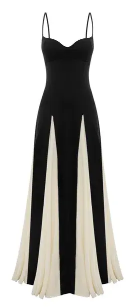 Arcina Ori Paloma Maxi Dress Black & Cream Size M/10 - Image 4