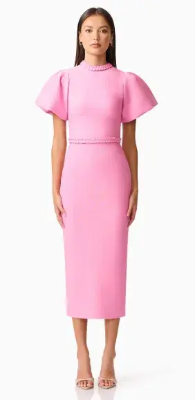 Coralene Puff Sleeve Midi Dress by ELLIATT - Image 1
