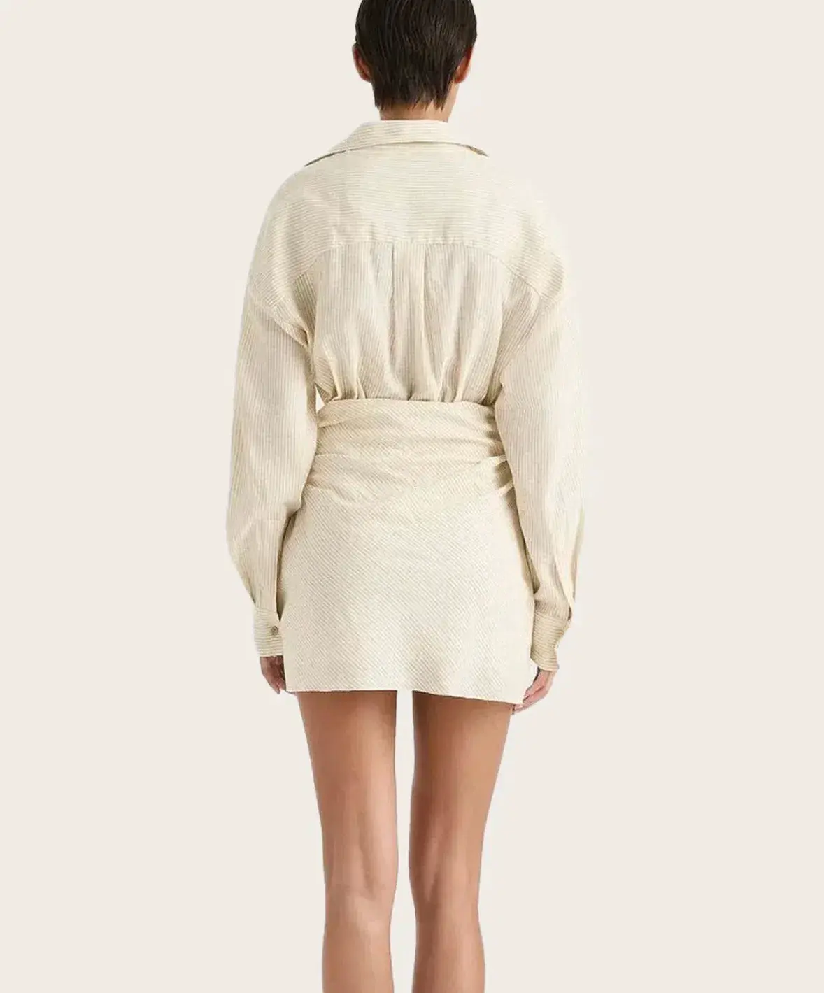 Faithfull Laria Pinstripe Mini Dress - Image 2
