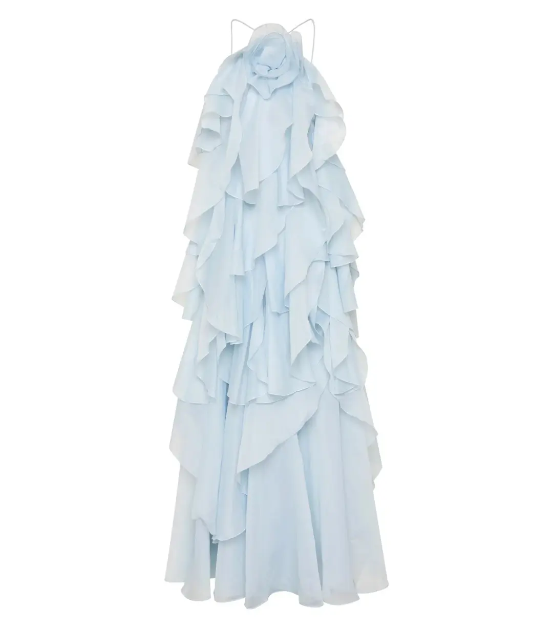 Aje Pandorea Layered Maxi Dress Silver Blue Size AU 10 for rent on The Volte - main image