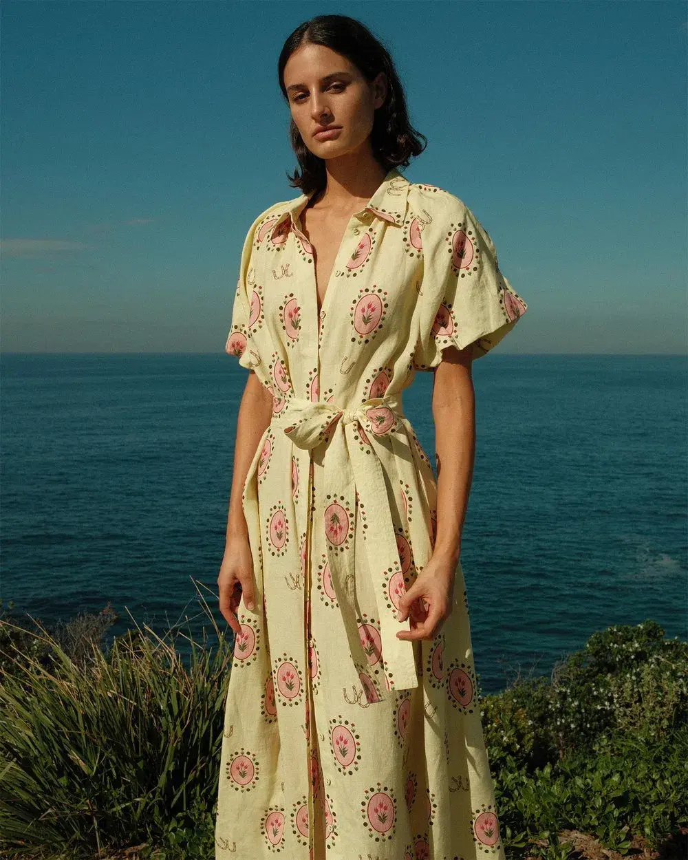 MARLA DRESS SAVANNA TILE yellow Size 8 - Image 1