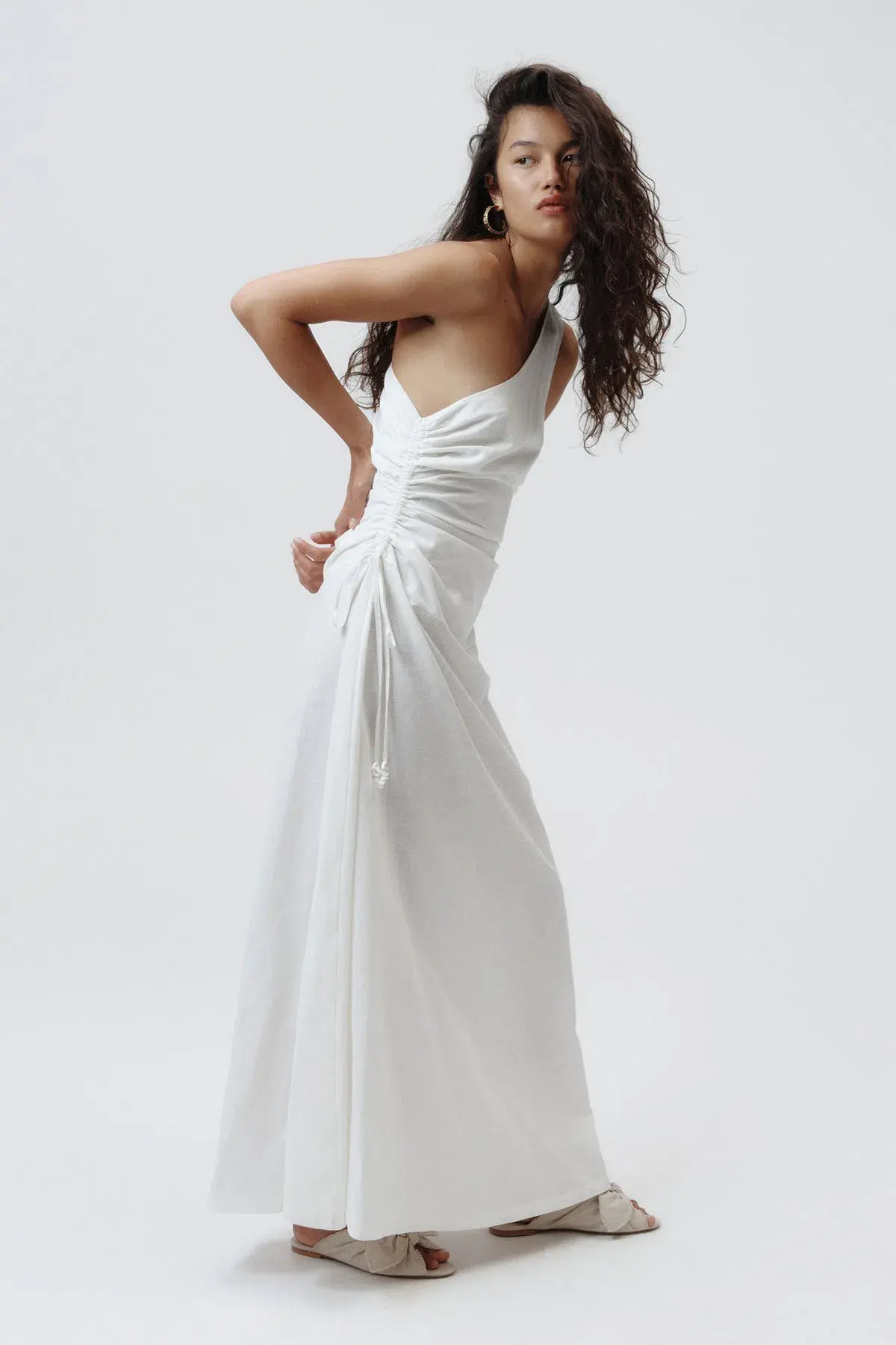 Aje White Daze One Shoulder Maxi Dress size 6 - Image 7