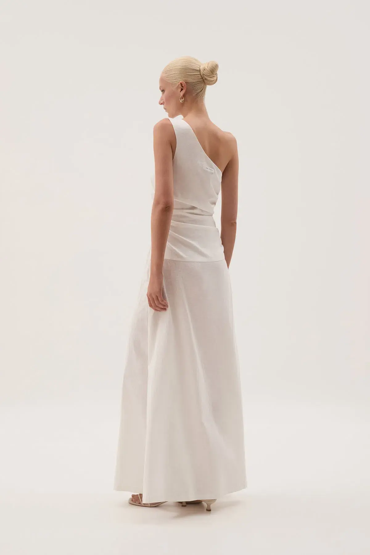 Aje White Daze One Shoulder Maxi Dress size 6 - Image 5