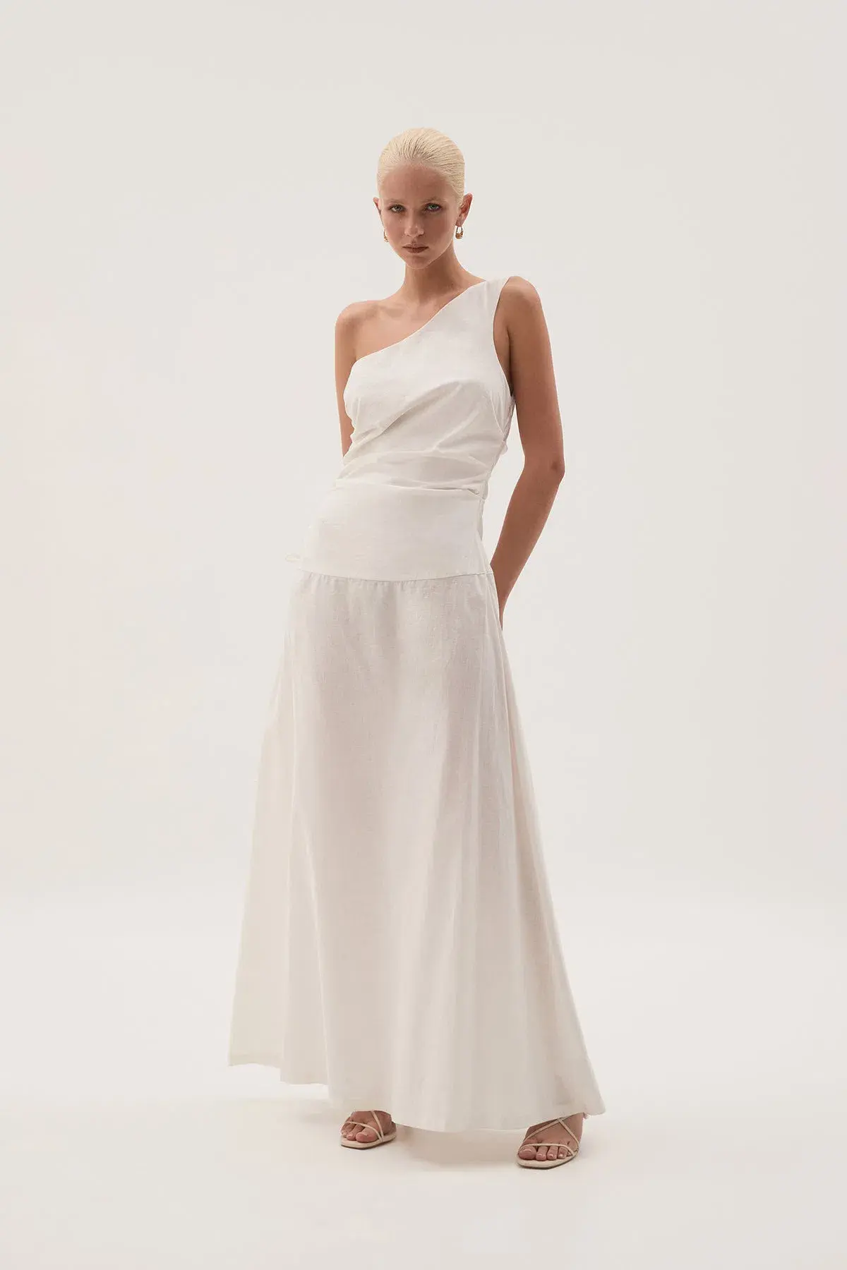 Aje White Daze One Shoulder Maxi Dress size 6 - Image 1