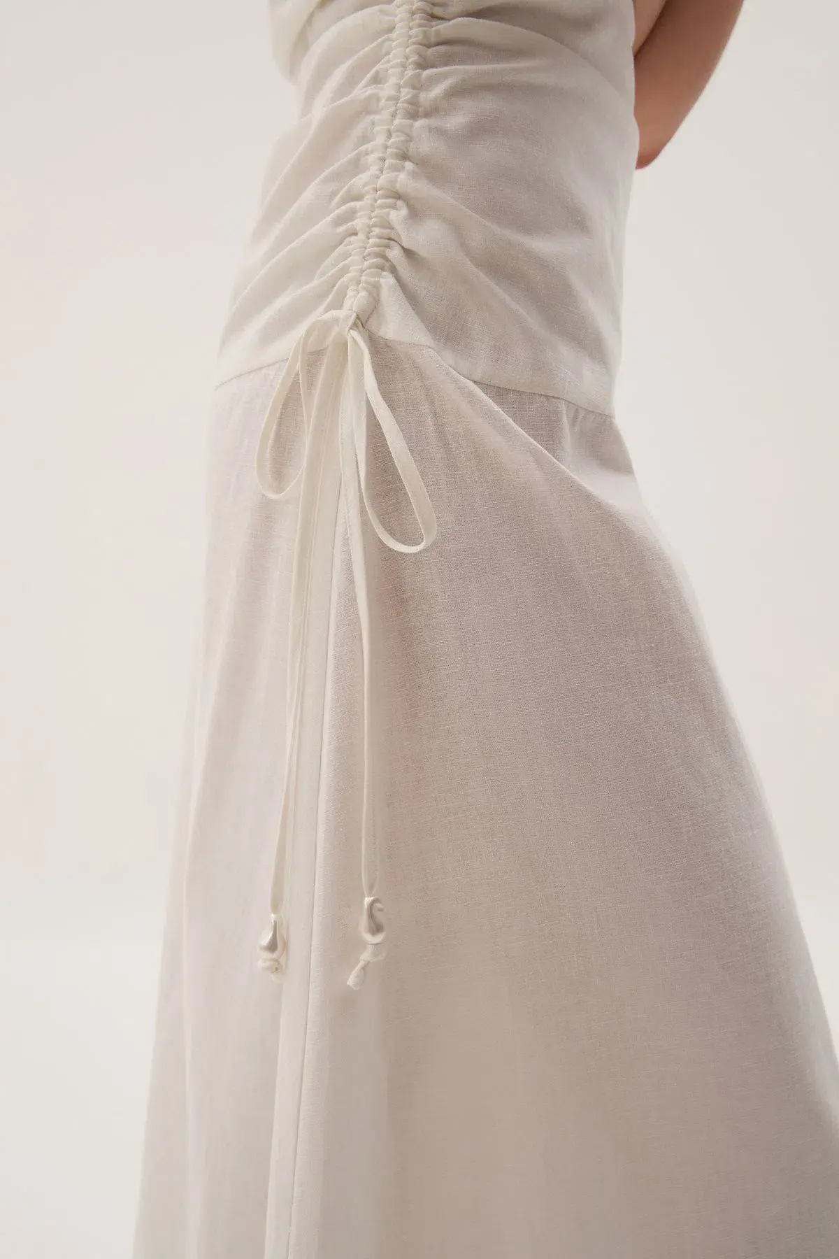 Aje White Daze One Shoulder Maxi Dress size 6 - Image 6
