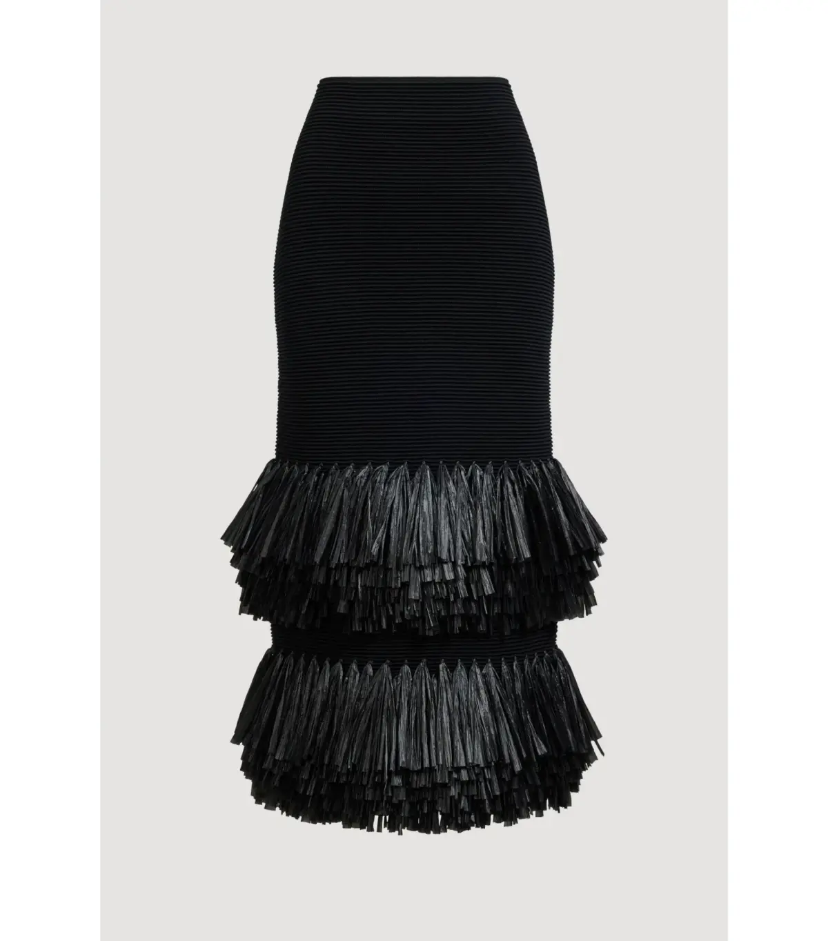 AJje Agave Knit Top and Agave Knit Raffia Midi Skirt Set Black Size 14 - Image 9
