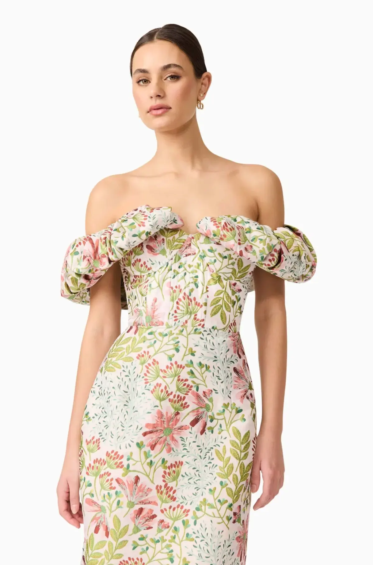 Elliatt Calaantha Off The Shoulder Midi Dress in Floral Size AU 8/S - Image 2