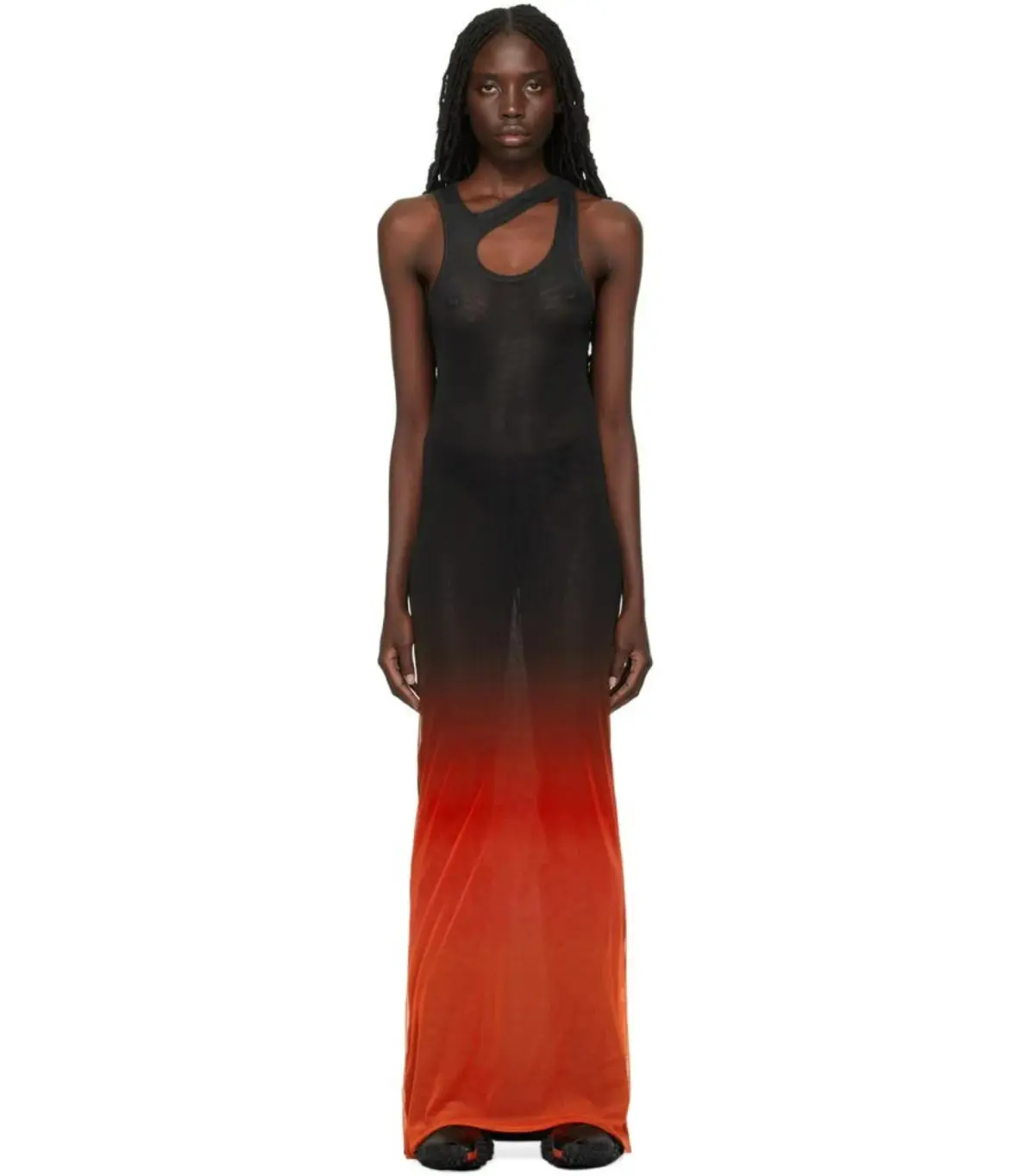 Ottolinger Gradient Maxi Dress Black & Red Size S / AU 8 - Image 1