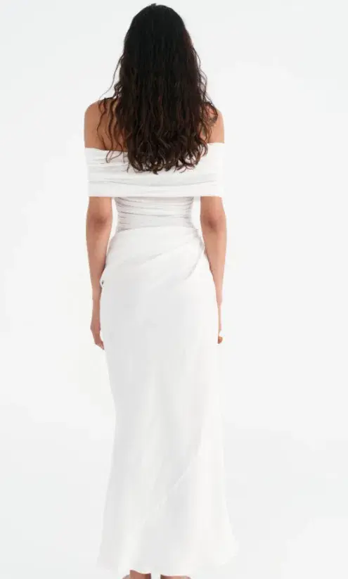 Benni Nico Off Shoulder Maxi White  - Image 2