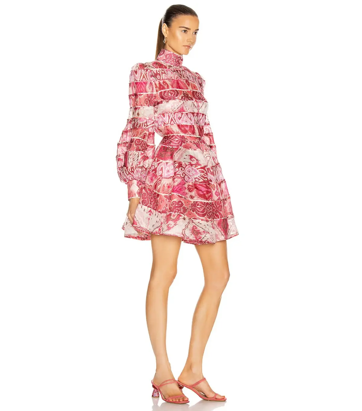 Zimmermann Wavelength Spliced Mini Dress Pink Size 1 / AU 10 - Image 2