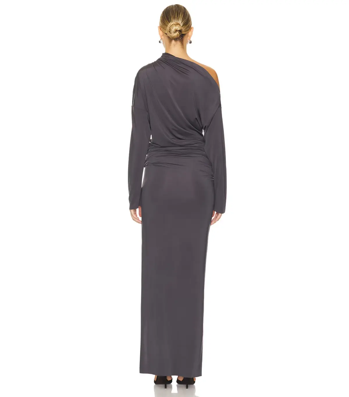 H:ours Theo Maxi Dress Charcoal Gray Size S / AU 8 - Image 3