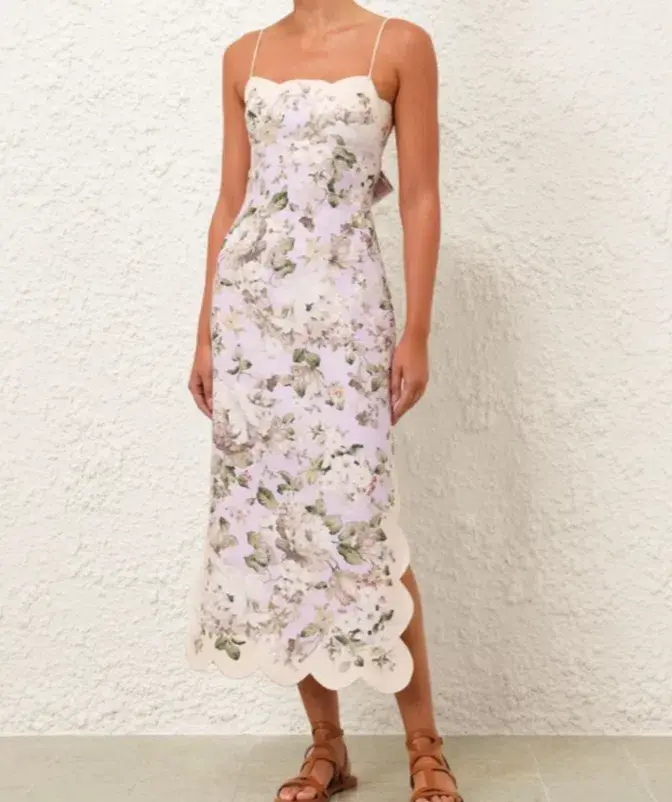 Zimmermann Acacia Scallop Midi Dress OP/AU6 for rent on The Volte - main image