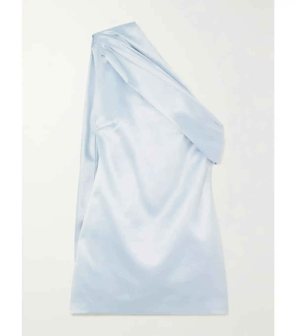 16arlington Blake One-shoulder Draped Satin Dress Ice Blue Size S / AU 8 - Image 3