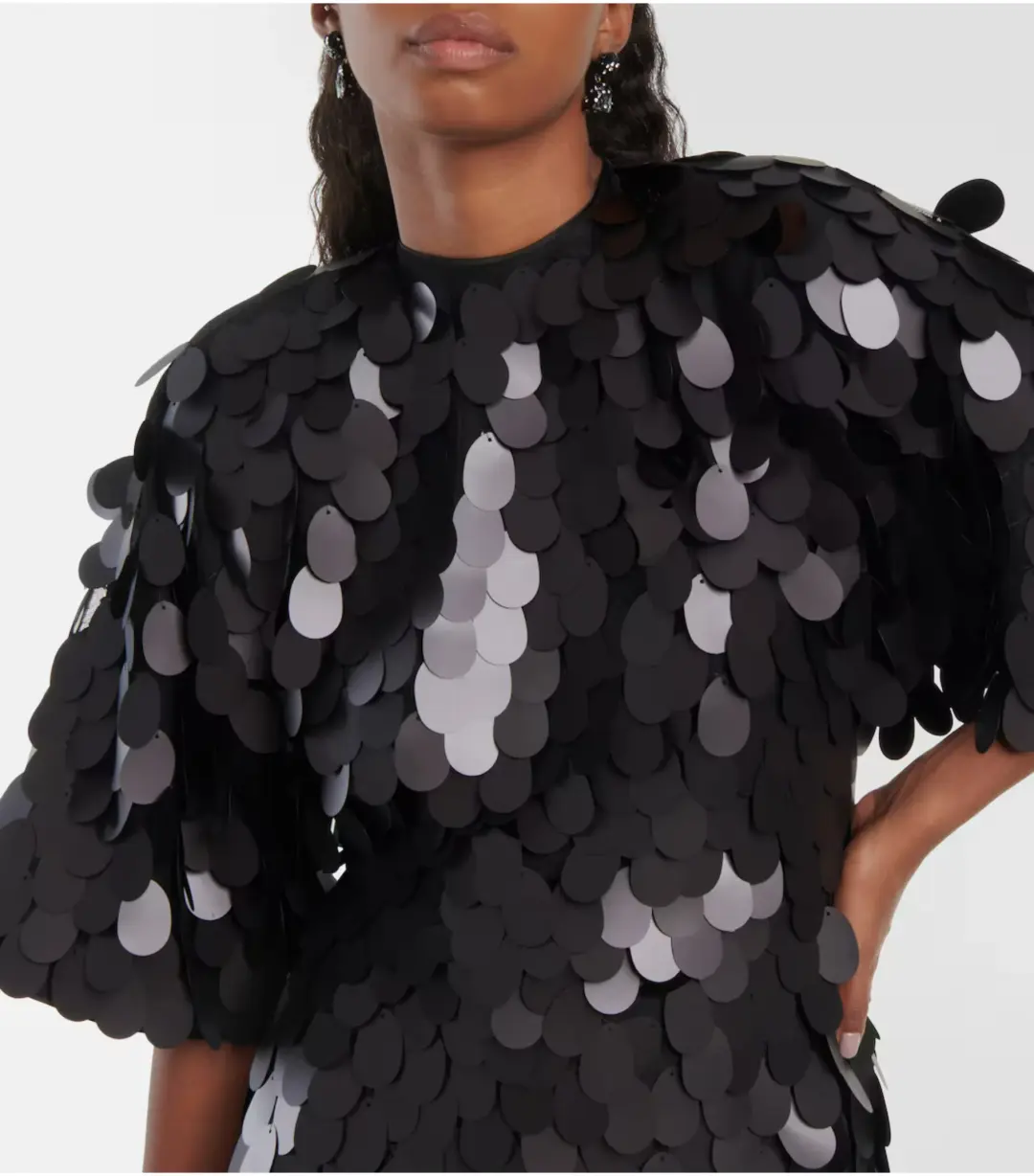 Rotate By Birger Christensen Sequined Mini Dress Black Size S / AU 8 for rent on The Volte - main image