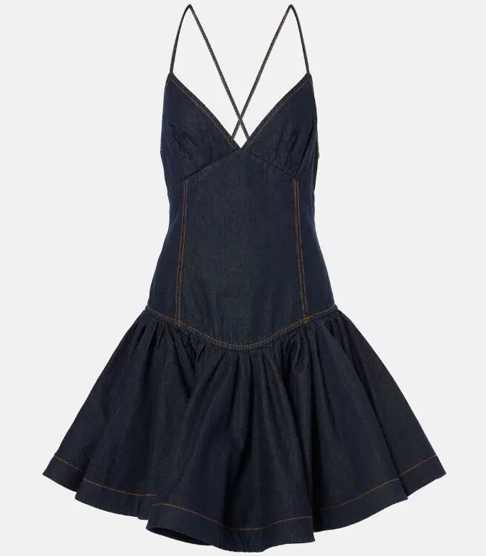 Zimmermann Crush denim minidress size 4/AU16 - Image 5