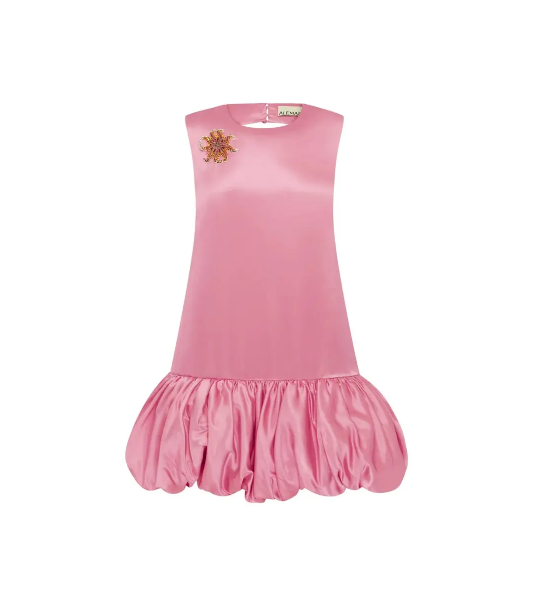 Alémais Neptuna Mini Dress Pink Size 8 for rent on The Volte - main image