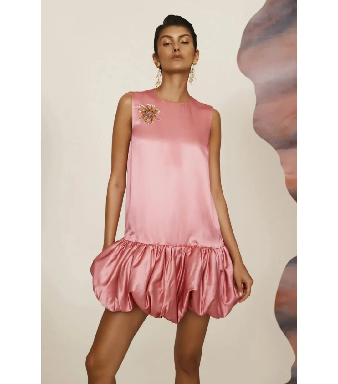 Alémais Neptuna Mini Dress Pink Size 12 for rent on The Volte - main image