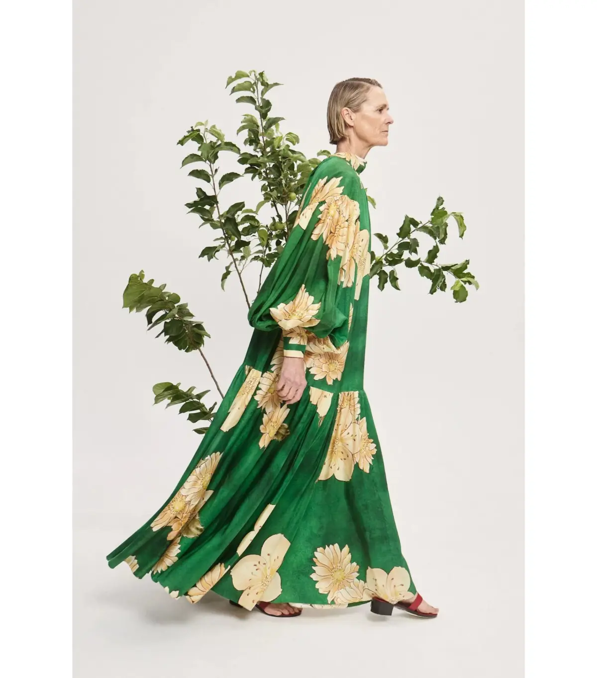 Alémais Sage Silk Gown Green Size S / AU 8 - Image 2