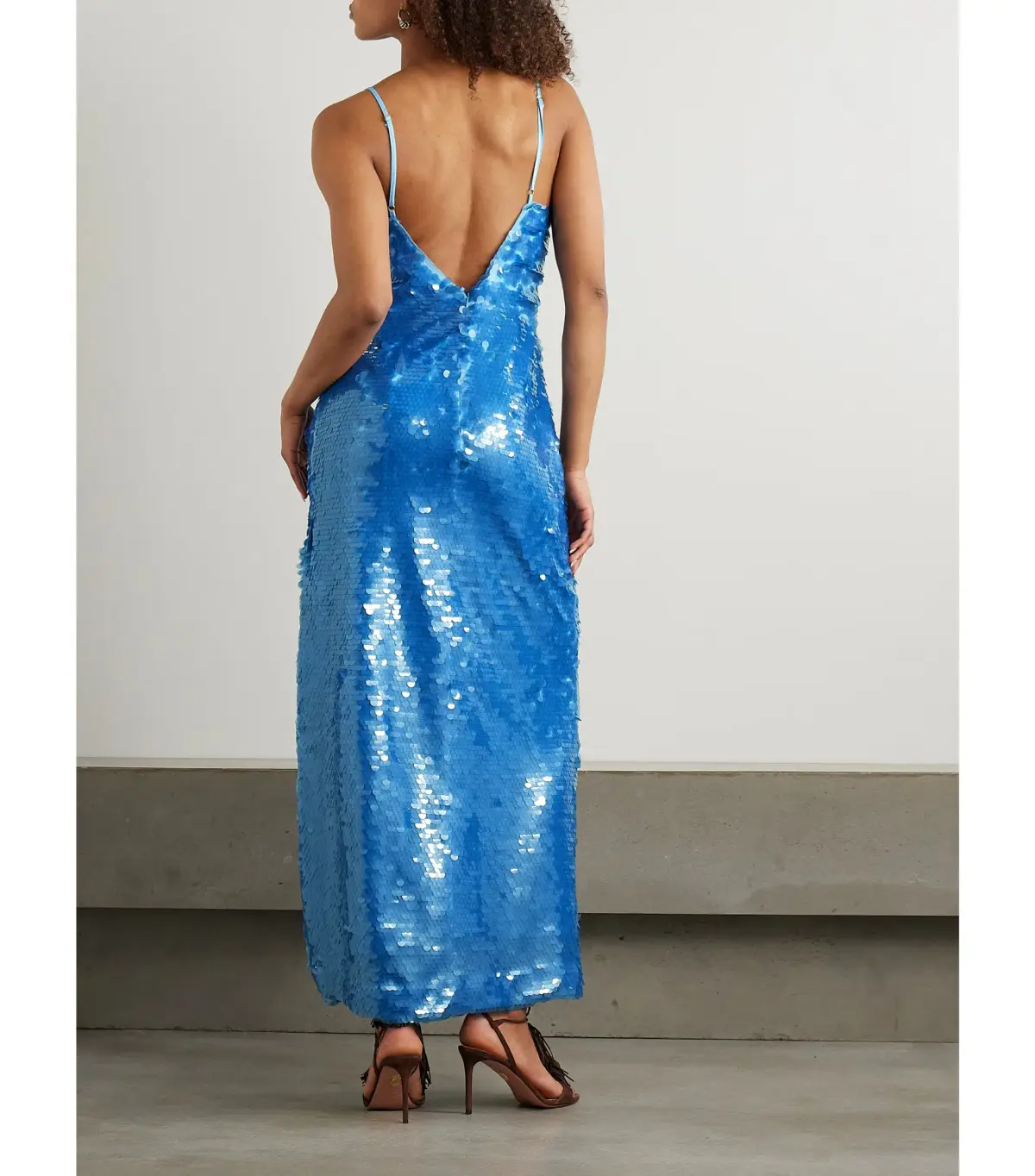 Alémais Stellar Sequin Slip Dress Exclusive Blue Size 14 - Image 2